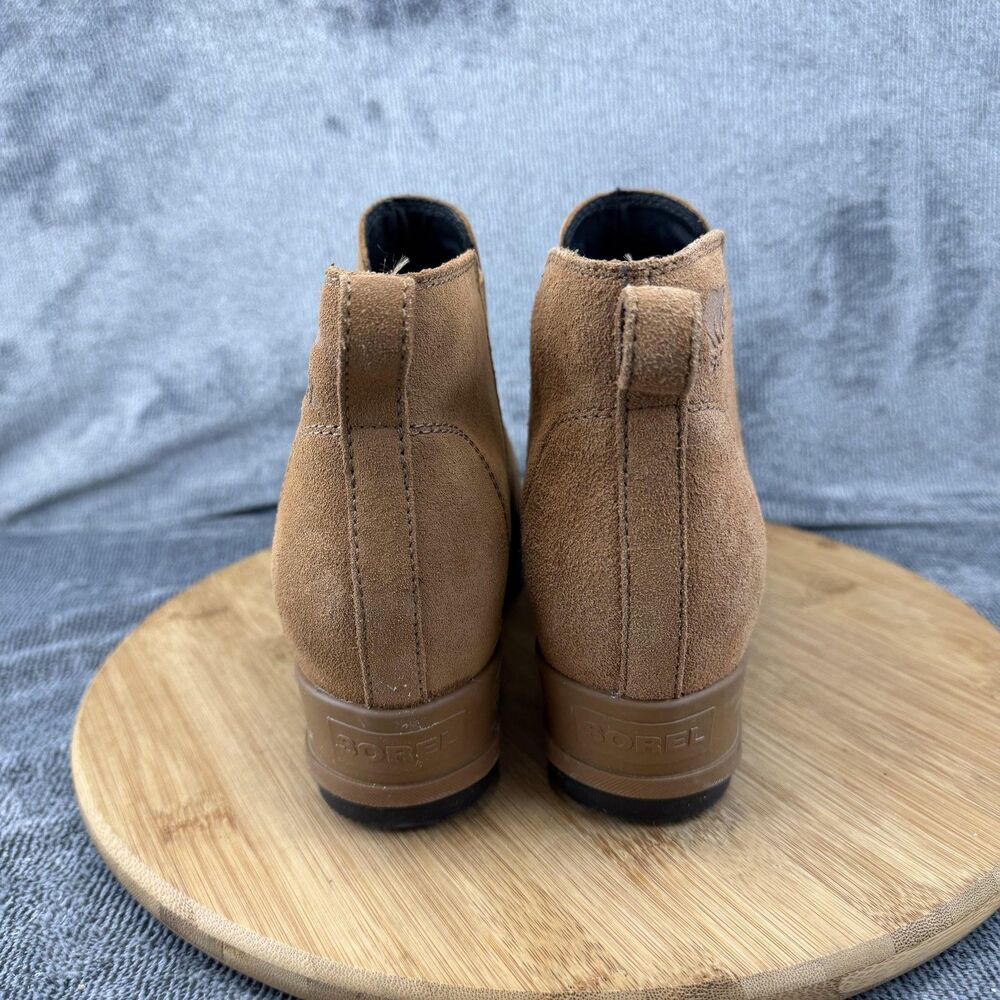 Sorel Boots Womens Size 9 Brown Joan Of Arctic Wedge Chelsea Leather NL3816-242 - Picture 4 of 10